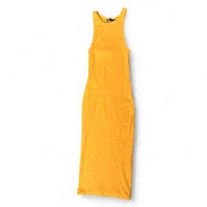 Zara Yellow Sleeveless Midi Dress